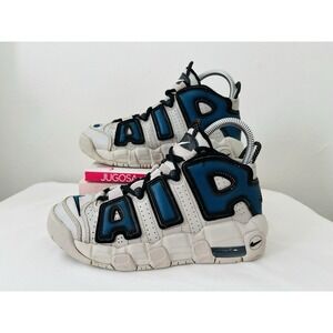 Nike Air‎ More Uptempo '96 Industrial Blue Light Iron  FD5573-001  Kids Sz 4Y